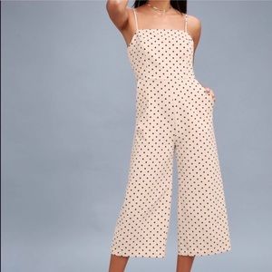 San Clemente Polka Dot Culotte JumpSuit by Lulus L
